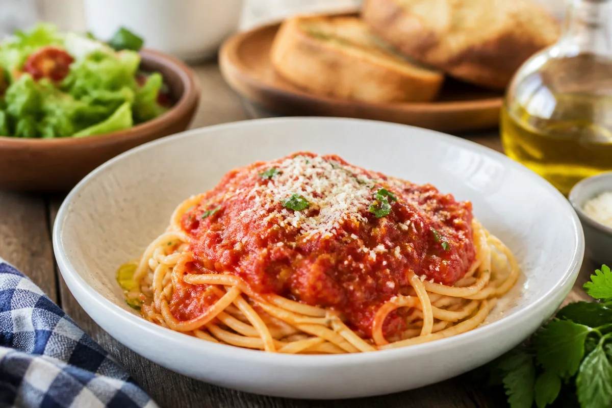 10 Minute Spaghetti Sauce prepared dish