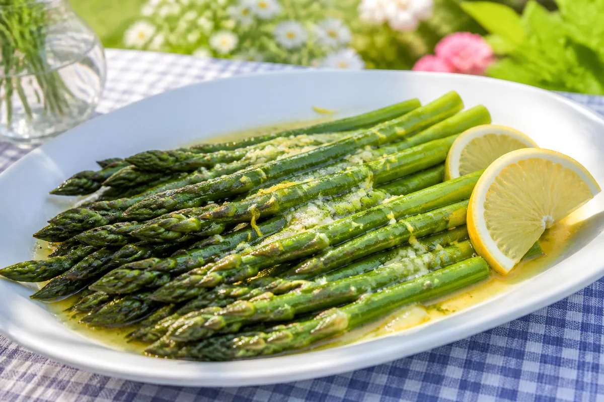 Asparagus With Lemon Butter prepared dish