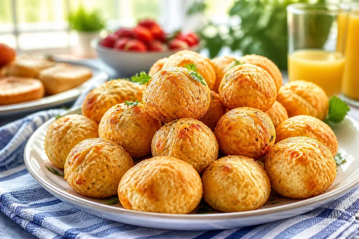 Baked Cheese Balls prepared dish