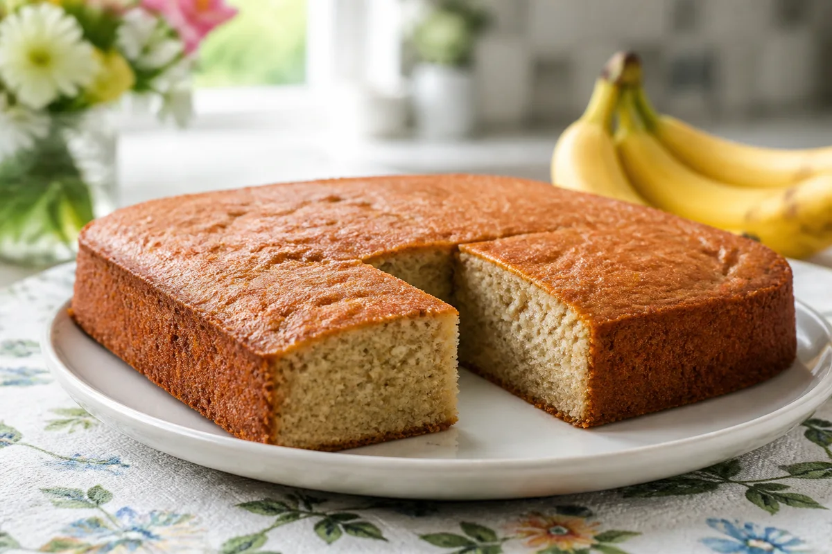 Banana Cake prepared dish