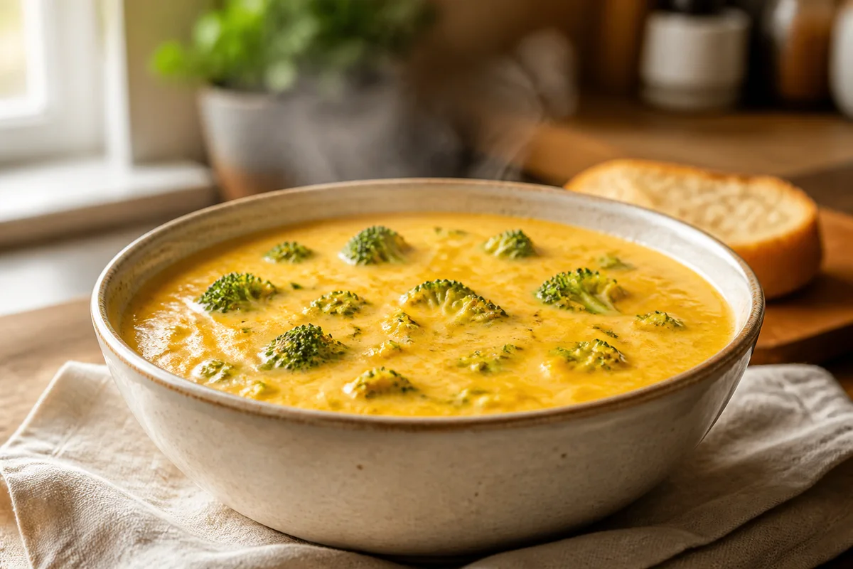 Broccoli Cheese Soup prepared dish