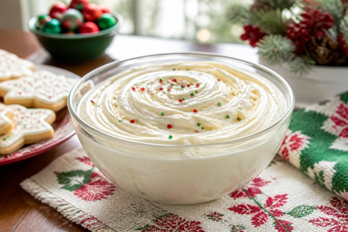 Butter Cream Frosting For Christmas Cookies prepared dish