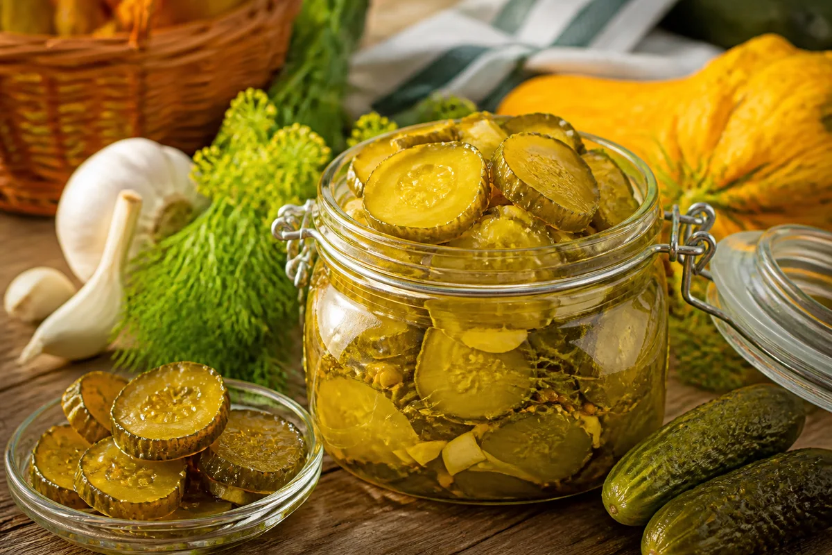 Candied Dill Pickles prepared dish