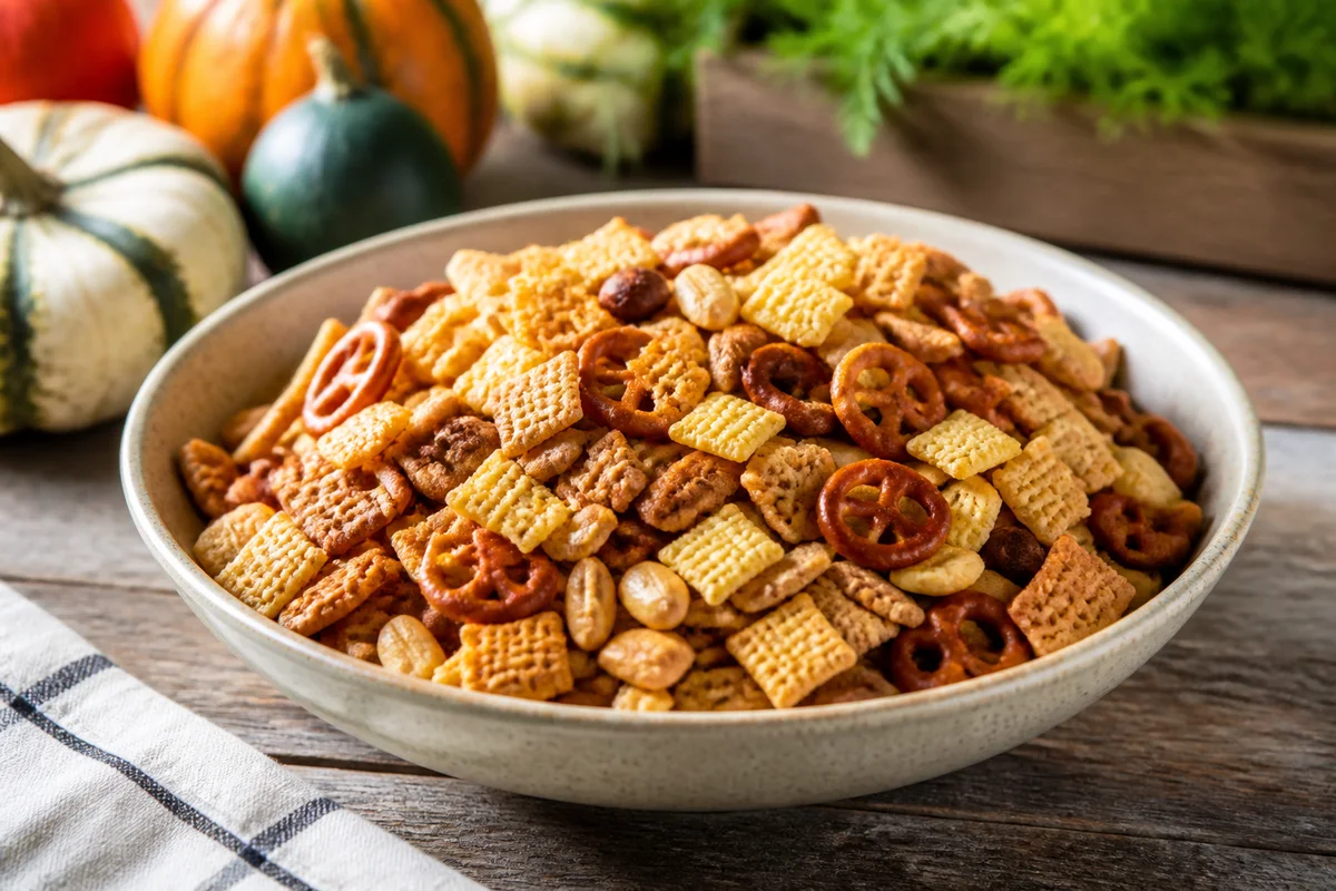Chex Mix prepared dish