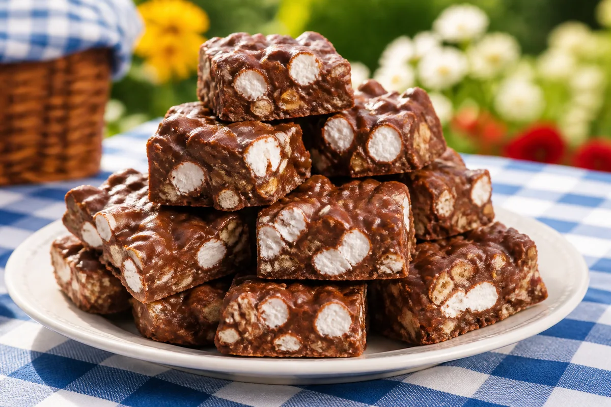 Chocolate Marshmallow Treats prepared dish
