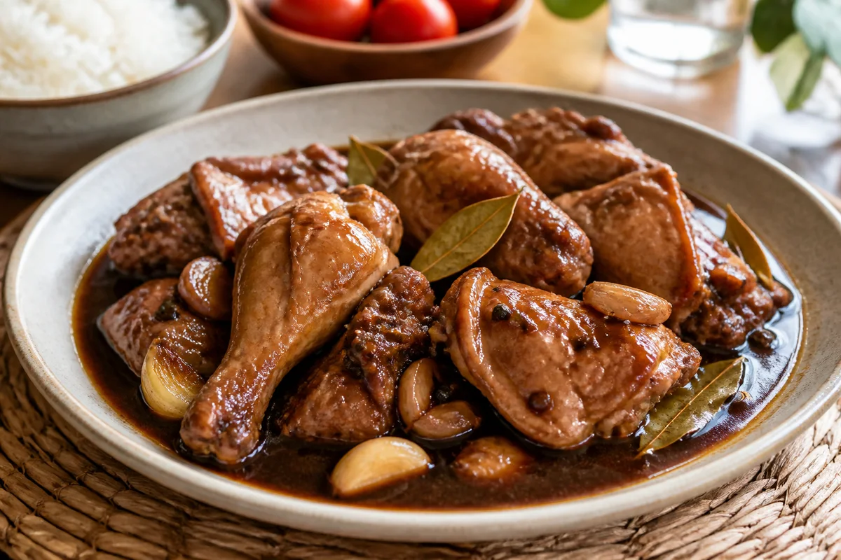 Filipino Chicken Adobo prepared dish