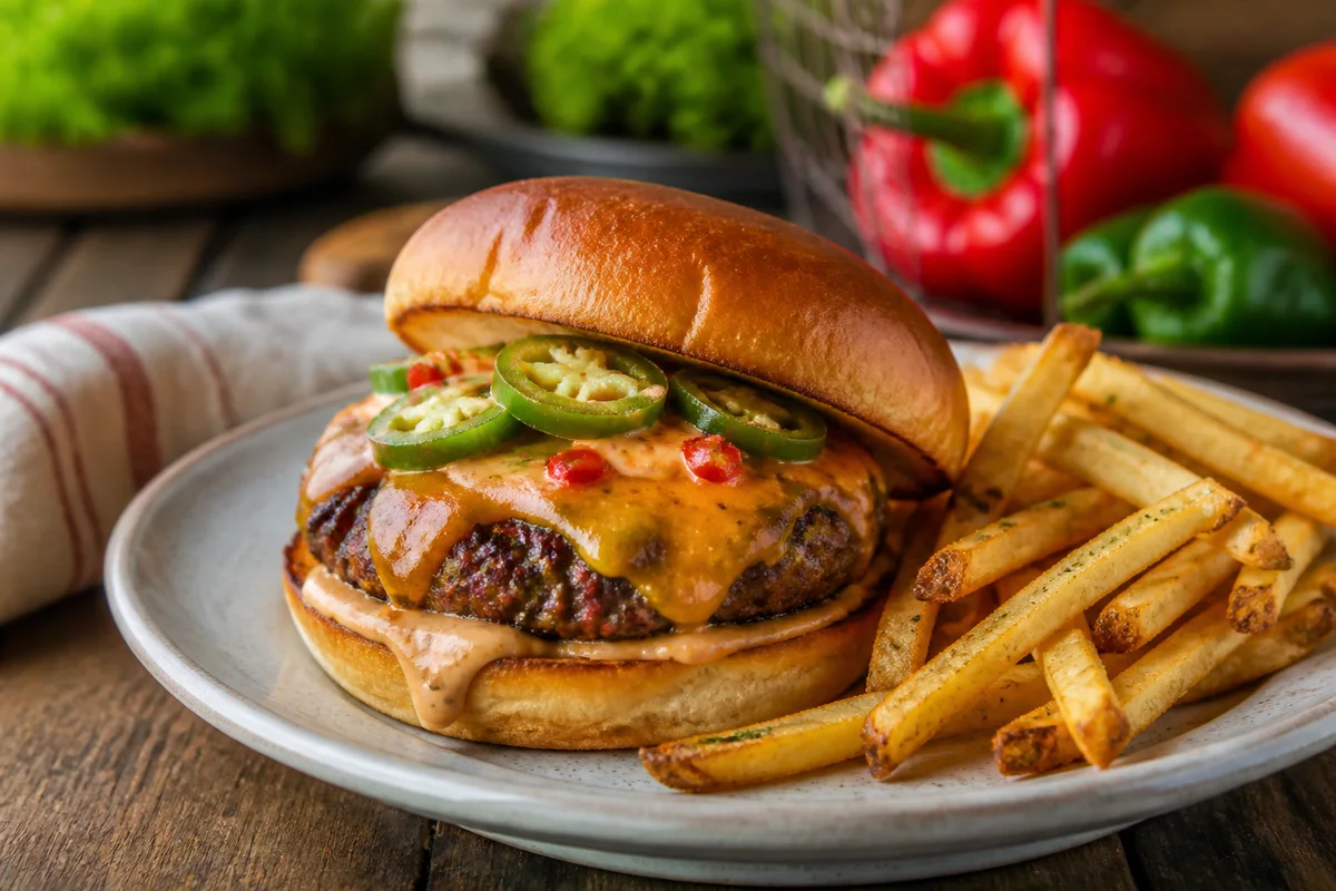 Firecracker Cheeseburgers prepared dish