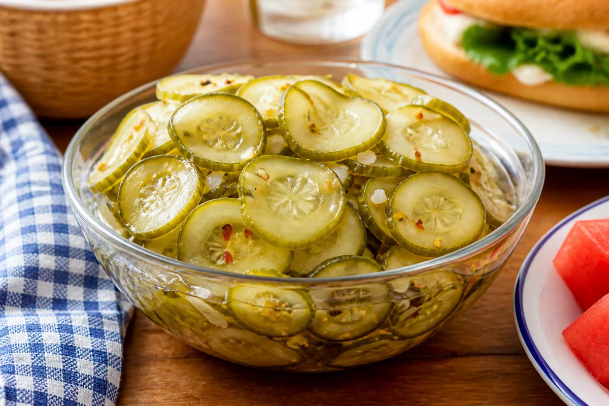 Freezer Pickles prepared dish