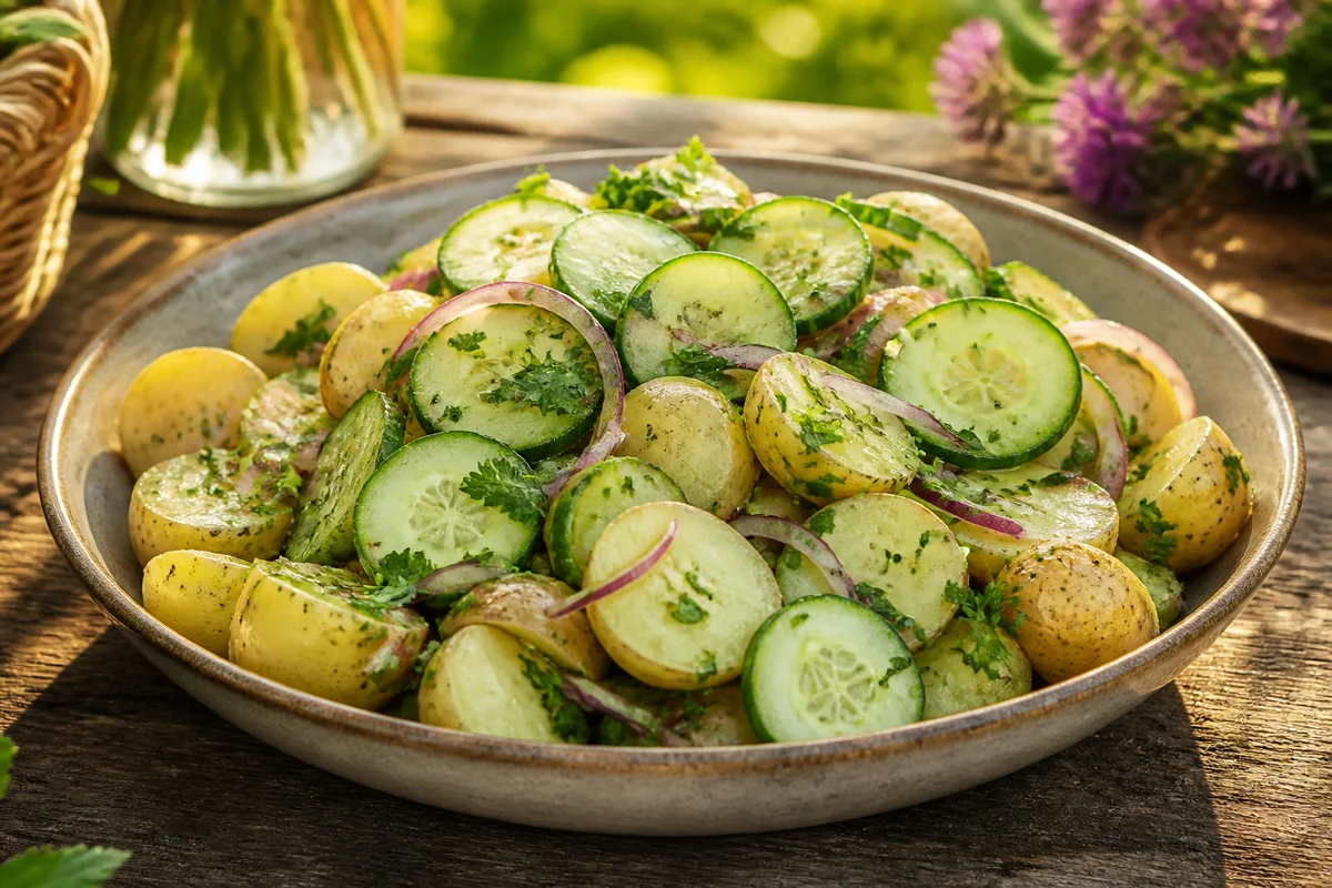 French Potato & Cucumber Salad prepared dish