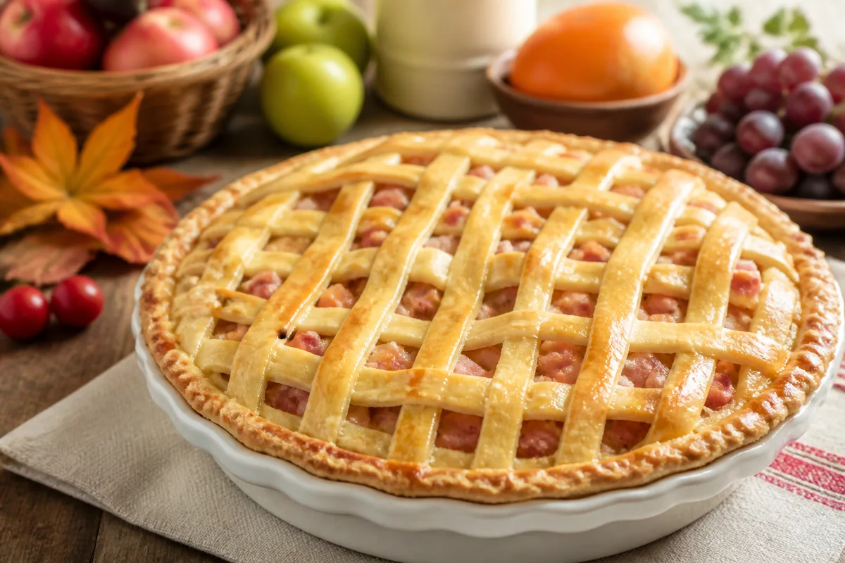 Glazed Ham Pie prepared dish
