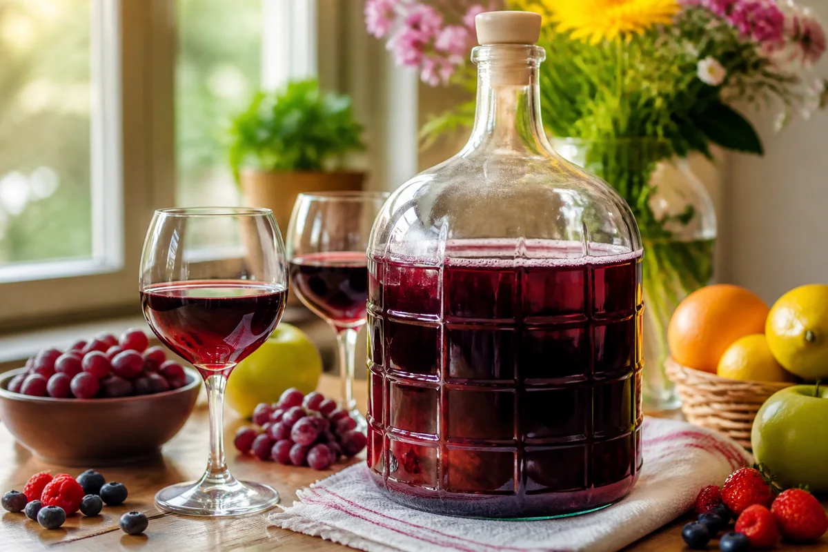 Homemade Wine prepared dish