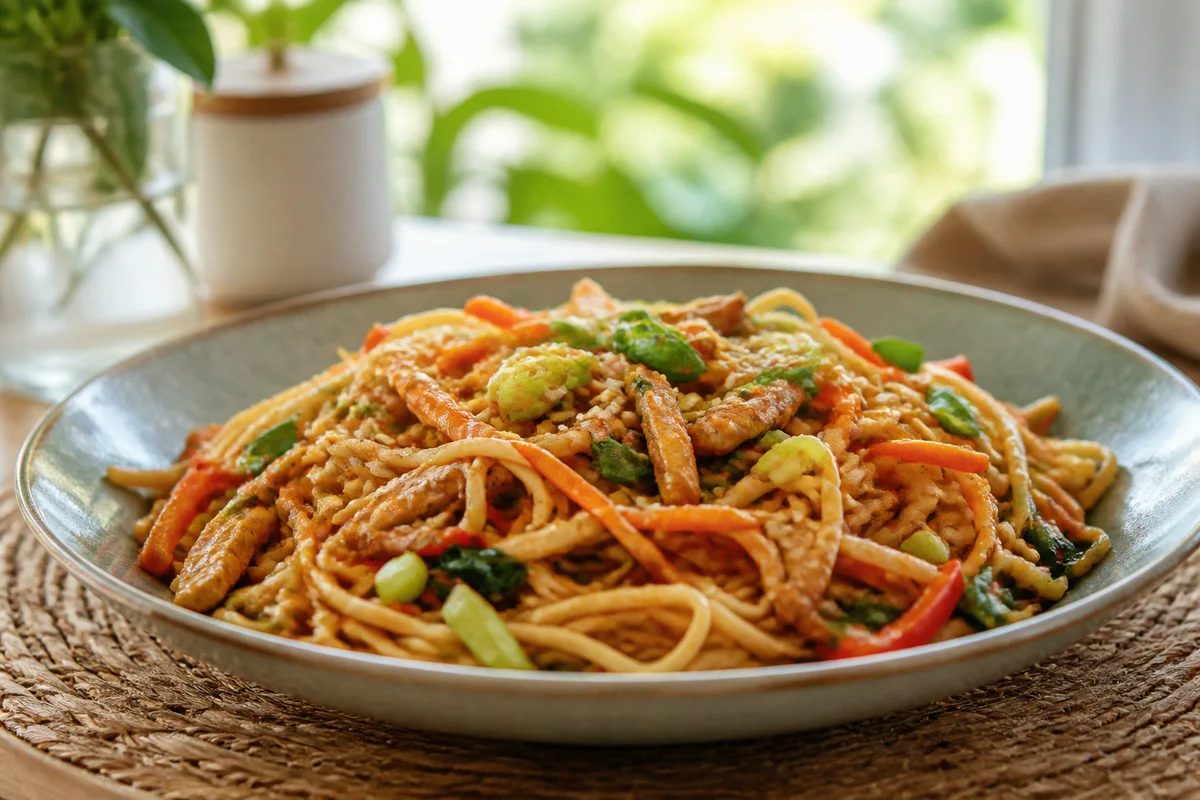 Noodles prepared dish