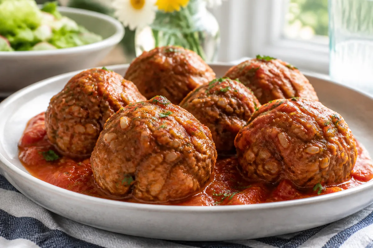 Porcupine Meatballs prepared dish