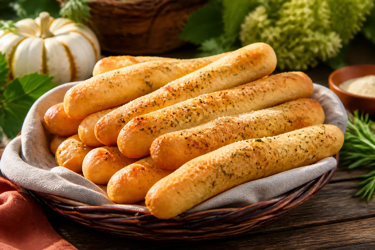 Restaurant Style Bread Sticks prepared dish