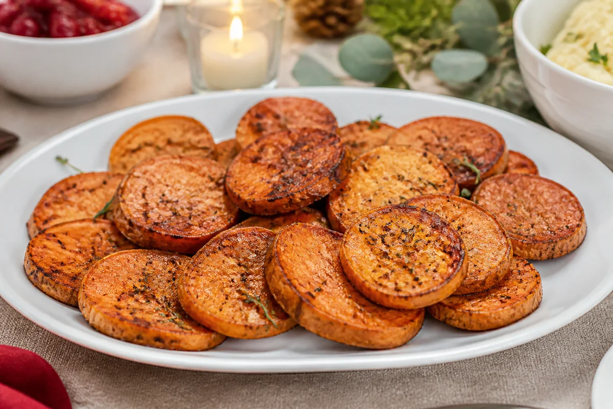 Roasted Sweet Potato Rounds prepared dish