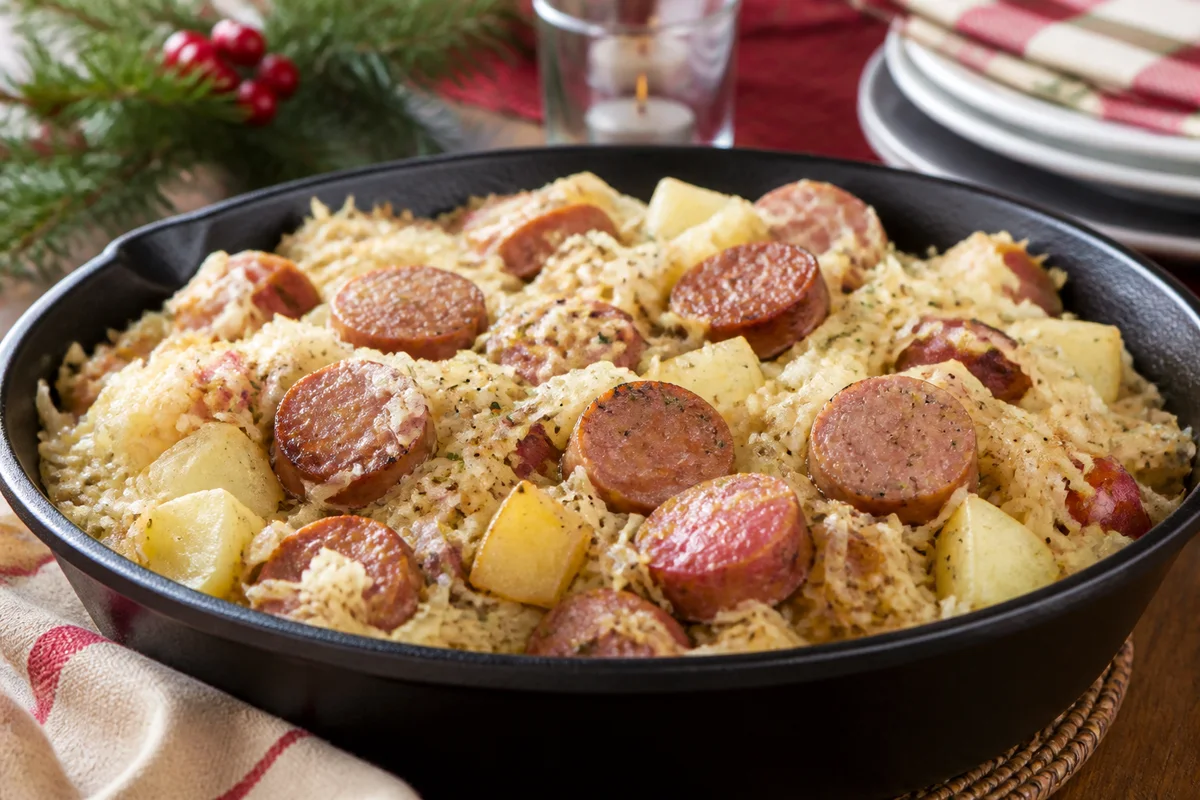 Sausage 'N' Kraut Skillet prepared dish