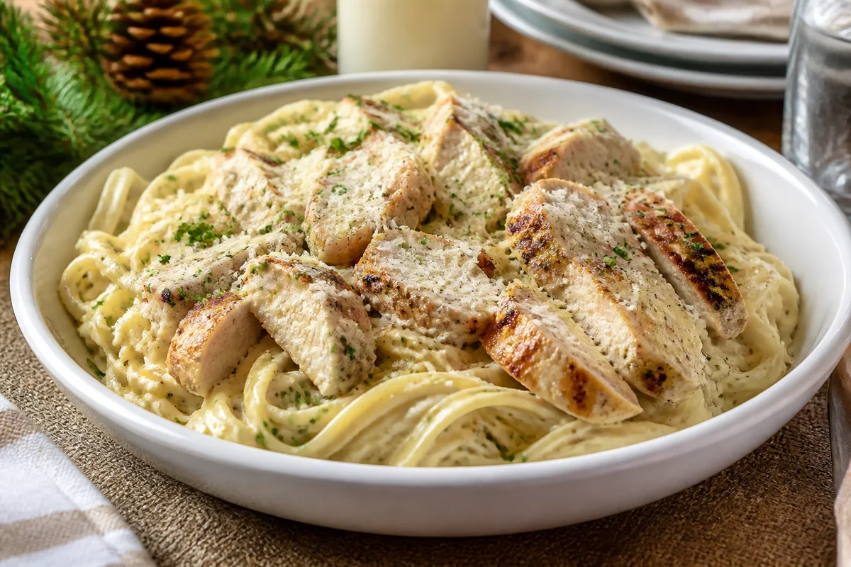 Slow Cooker Olive Garden Chicken Pasta prepared dish