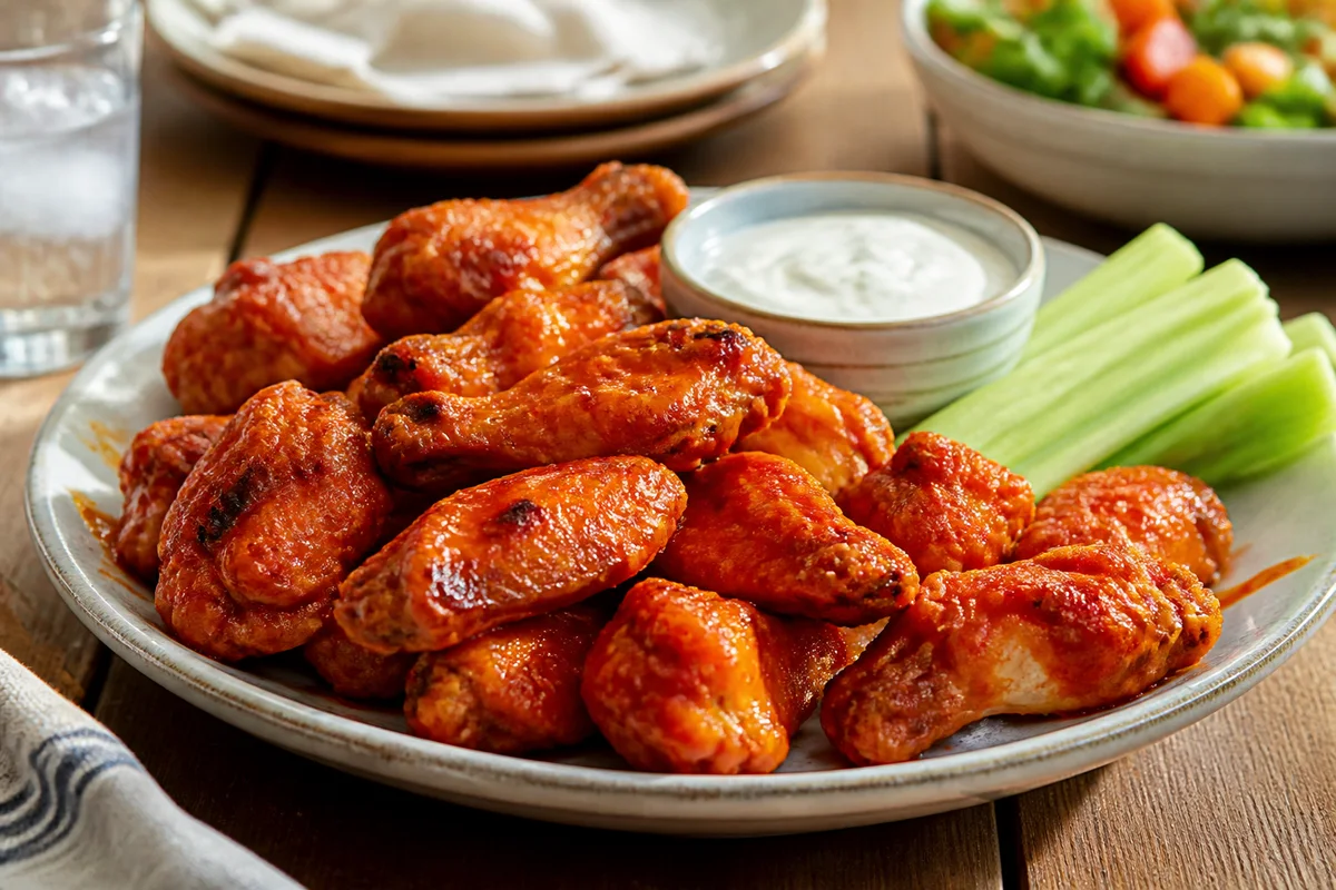 Spicy Buffalo Wings prepared dish