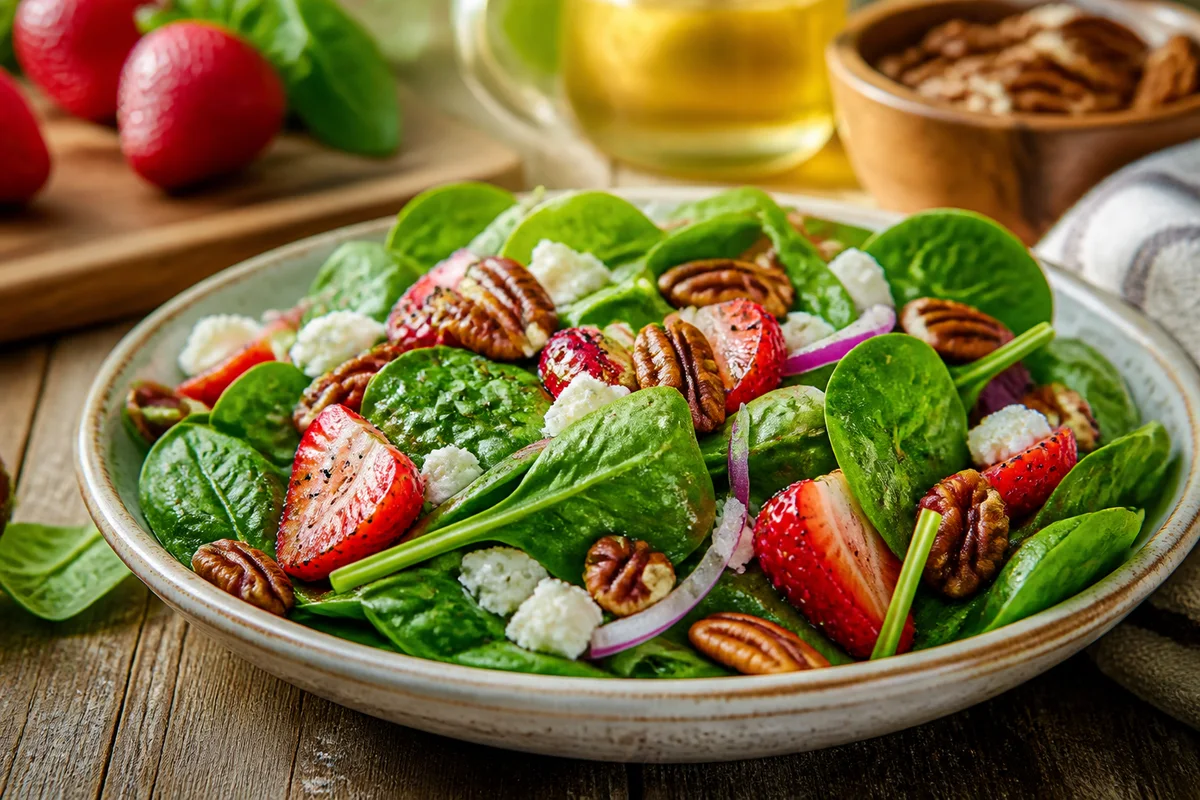 Spinach Salad prepared dish