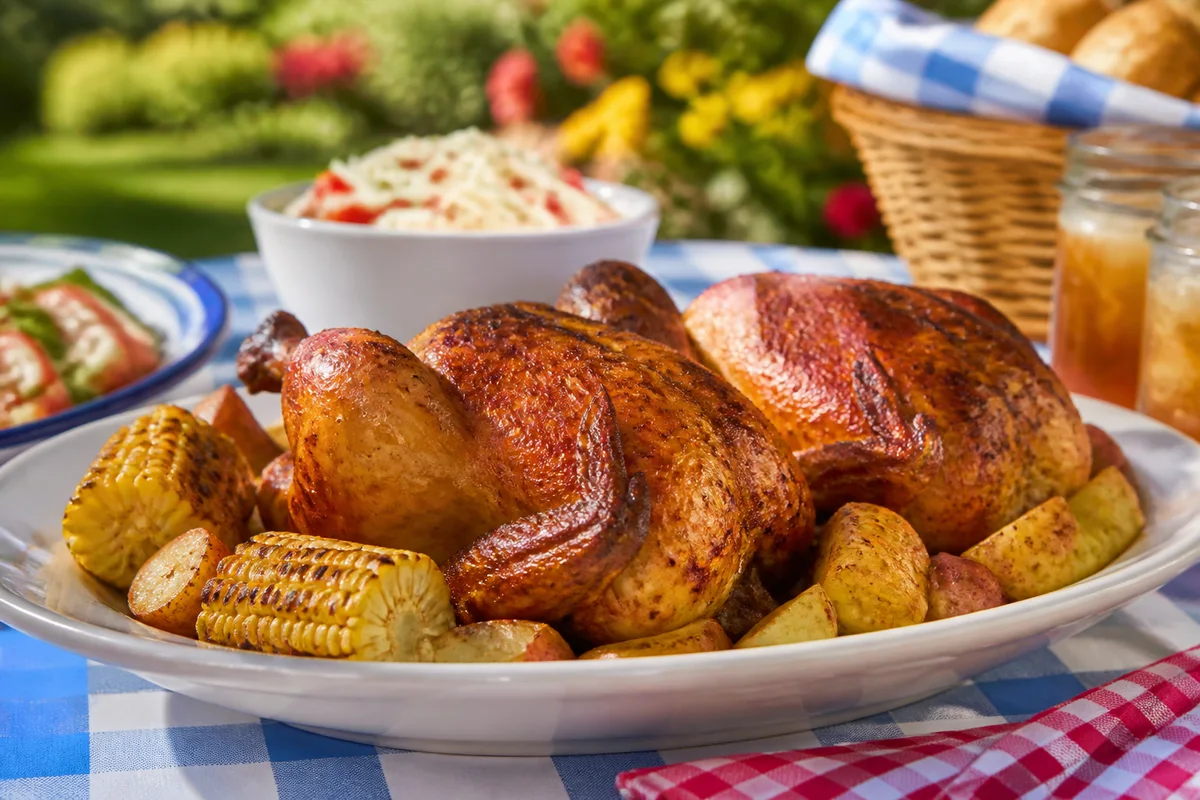 Texas Style Cornish Hens prepared dish
