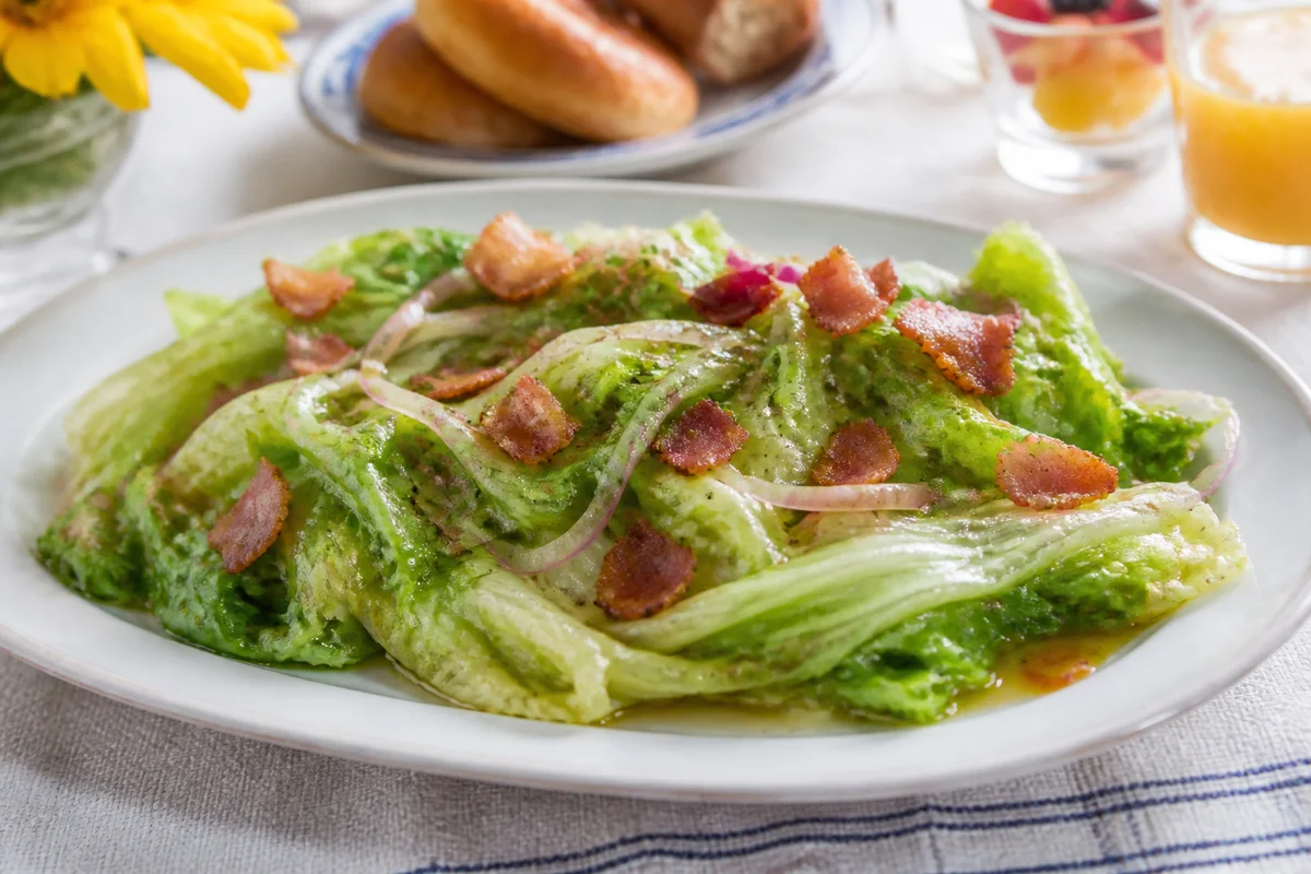 Wilted Lettuce prepared dish